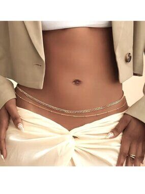 Belly Waist Chain Belt Body Sexy Stylish Trendy Boho Beach Rave Glam Layered Fun